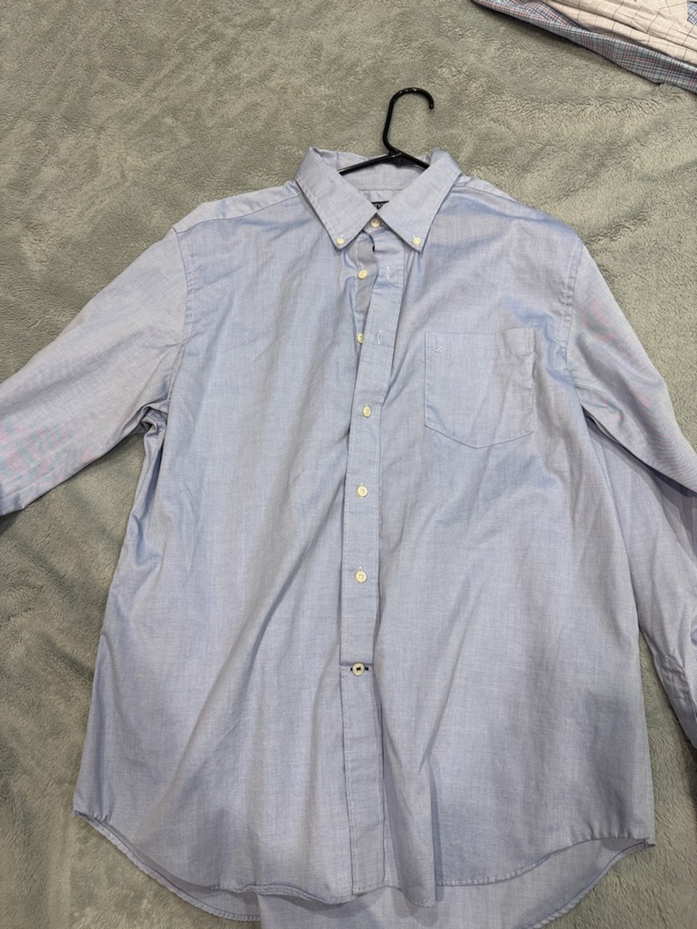 Classic Light Blue Men's Button-Down Shirt